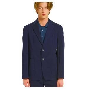 New BARENA Venezia Borgo Palio Navy Lightweight Mens Blazer Jacket Italian Sz46